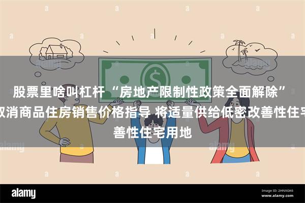 股票里啥叫杠杆 “房地产限制性政策全面解除” 郑州取消商品住房销售价格指导 将适量供给低密改善性住宅用地