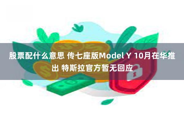 股票配什么意思 传七座版Model Y 10月在华推出 特斯拉官方暂无回应